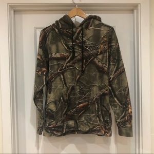 Huntworth Men’s Hoodie Sweatshirt Camo Large